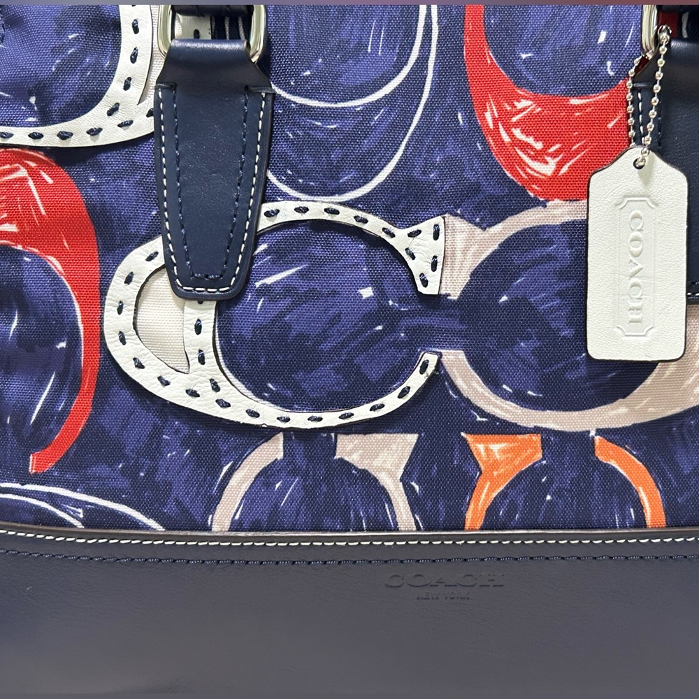 COACH Candace Legacy Heritage Scribble C & Leather Carryall w/Matching Wallet - Picture 4 of 17